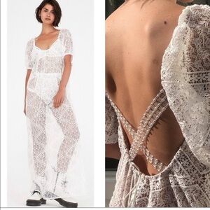 For Love & Lemons Portola Maxi Dress in white New With Tags! NWT!